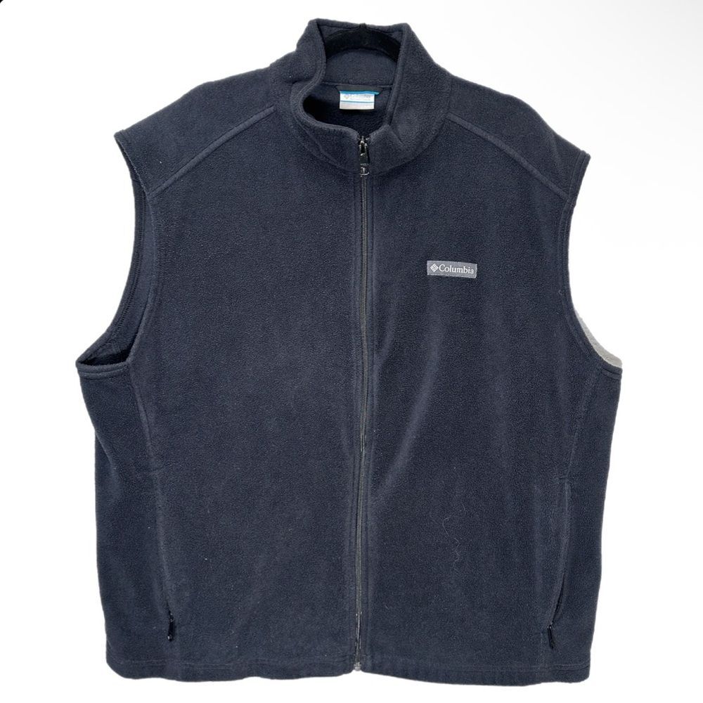 Columbia Men’s XXL Black Fleece Full Zip Vest